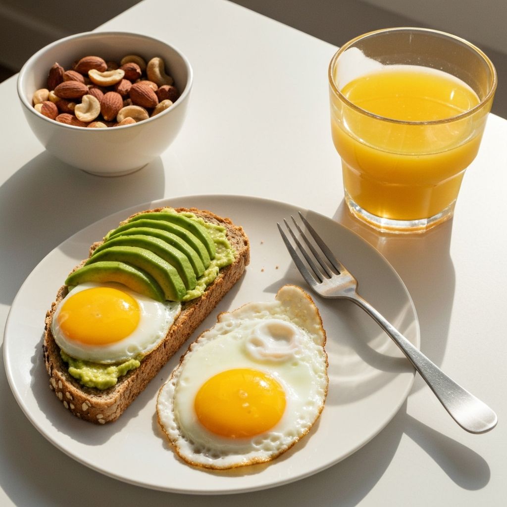 Gesundes Frühstück mit natürlichen Zutaten
