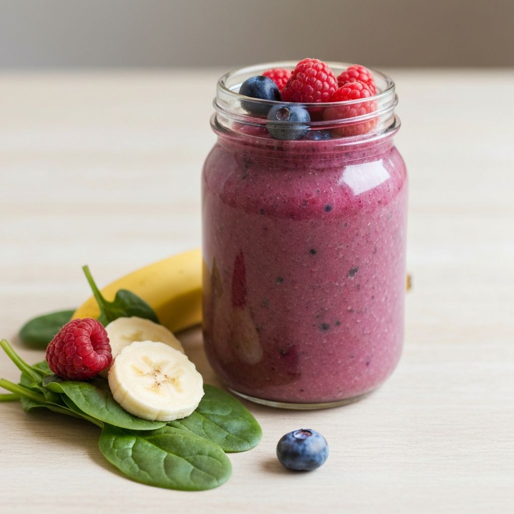 Bunter Smoothie mit frischen Zutaten